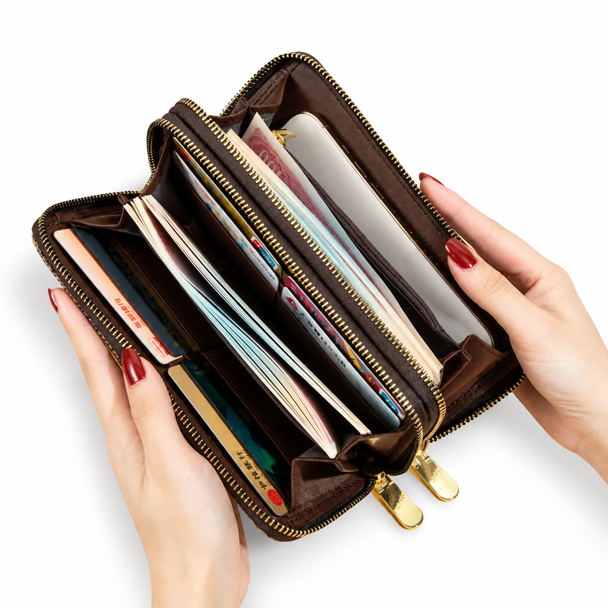 Kensington Double-Zip Purse